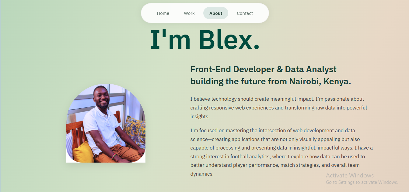 Preview of custom-built website project